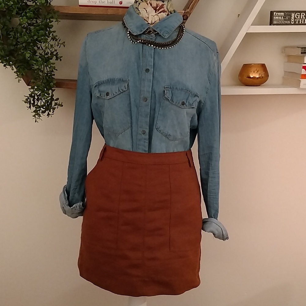 Super Soft Denim Button Up